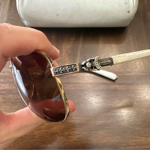 Chrome Heart Sunglasses. Double D. White - Picture 8 of 16